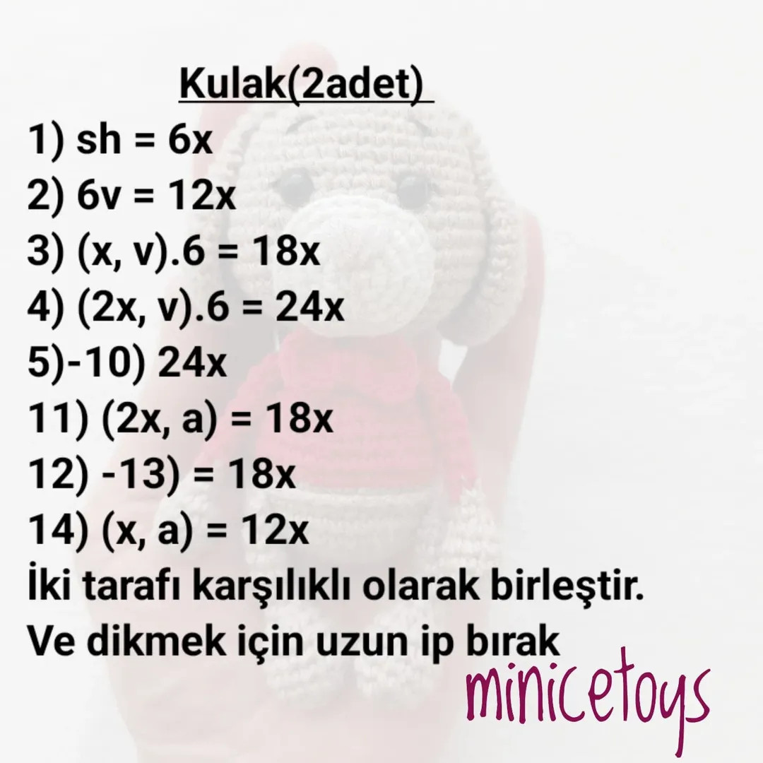 Ücretsiz Sevimli Köpek Amigurumi Tarifi