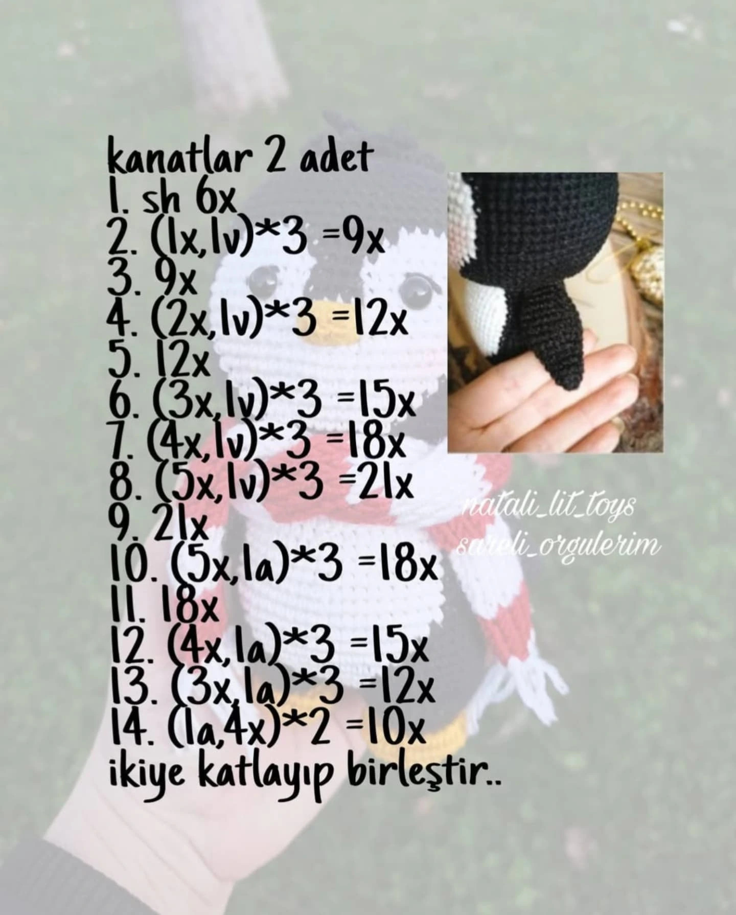 Ücretsiz sevimli penguen amigurumi tarifi
