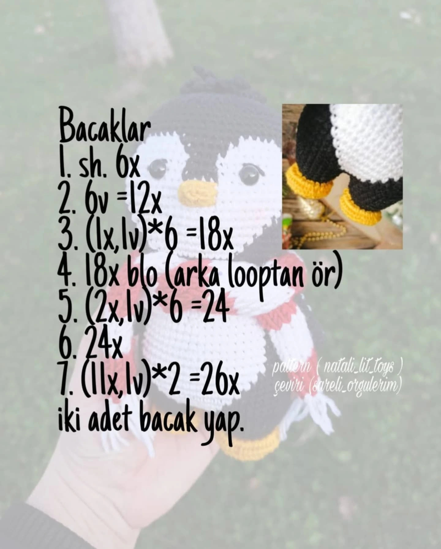 Ücretsiz sevimli penguen amigurumi tarifi