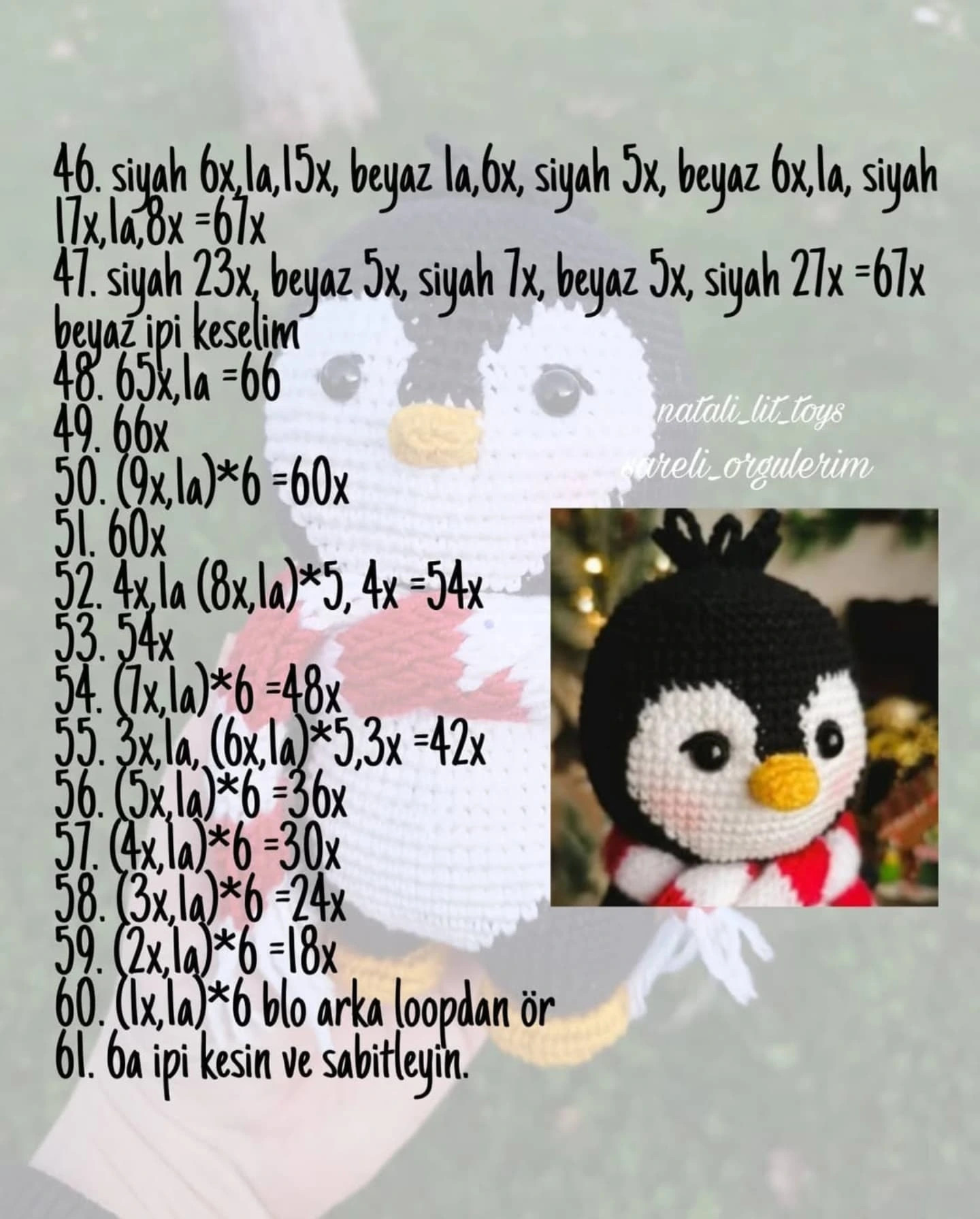 Ücretsiz sevimli penguen amigurumi tarifi