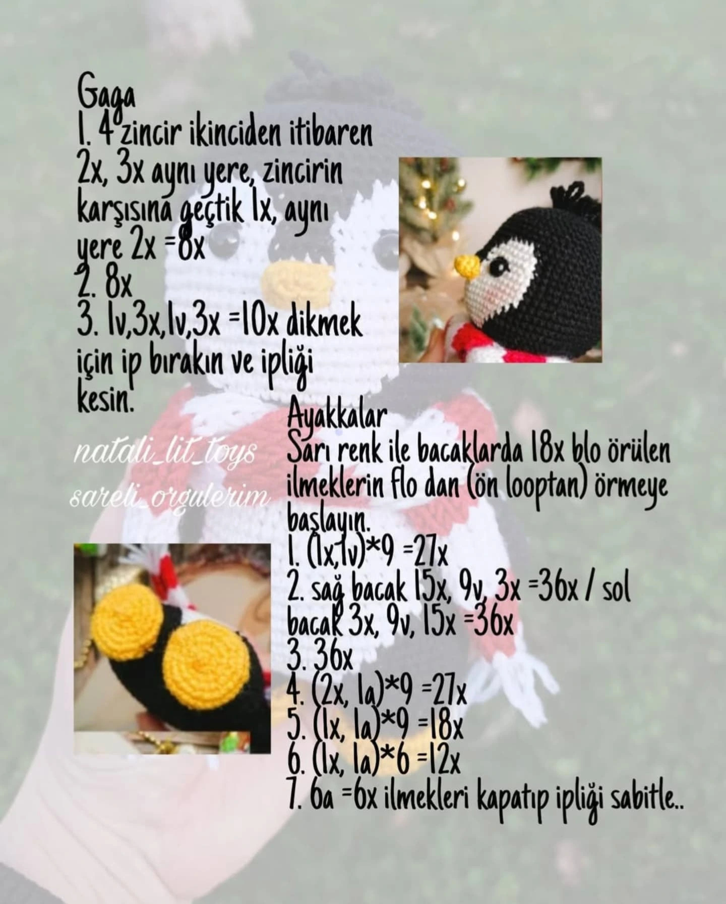 Ücretsiz sevimli penguen amigurumi tarifi