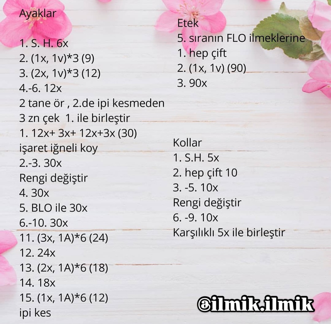 Ücretsiz Sevimli Tavşan Amigurumi Tarifi
