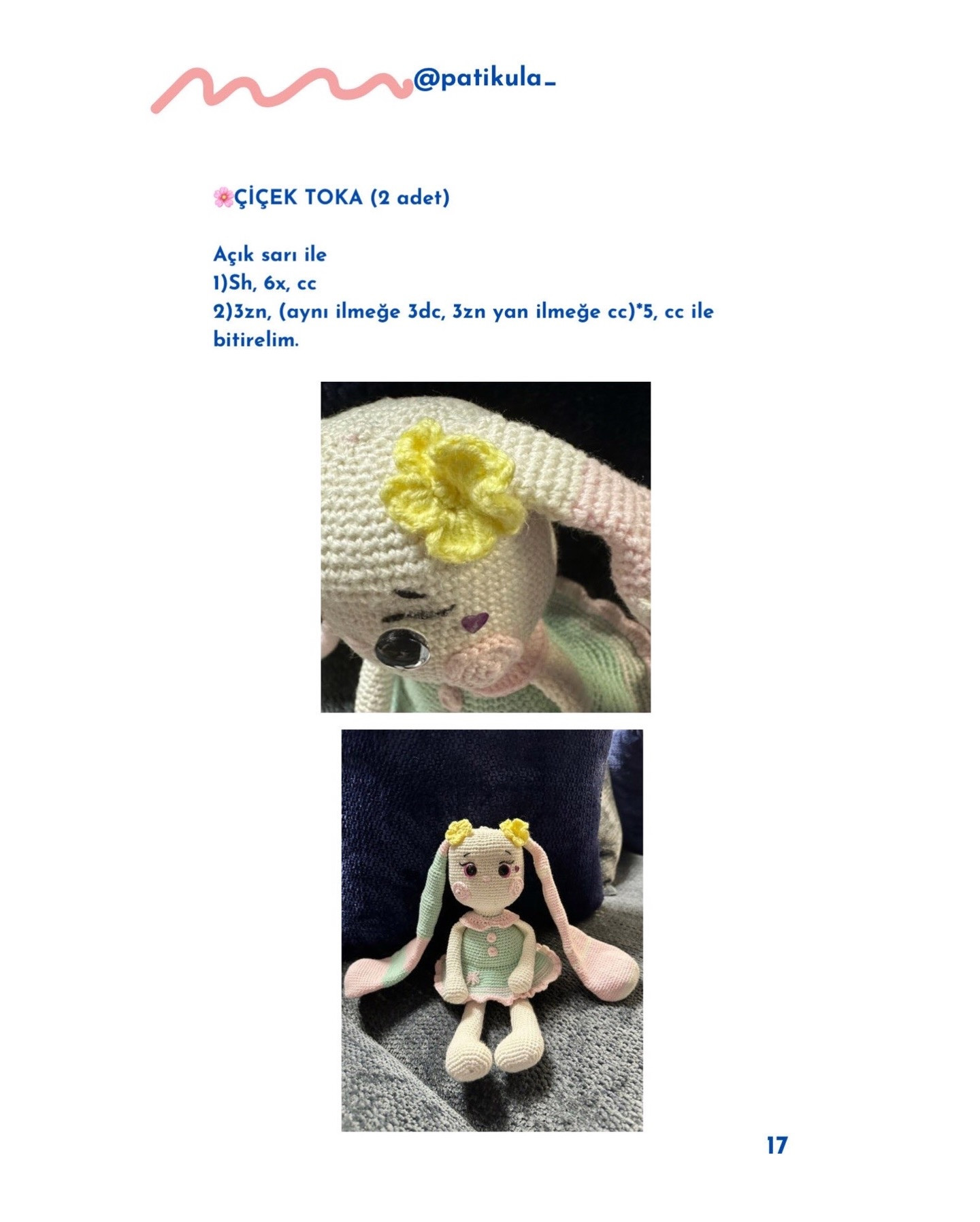 Ücretsiz Sevimli Tavşan Amigurumi Yapımı