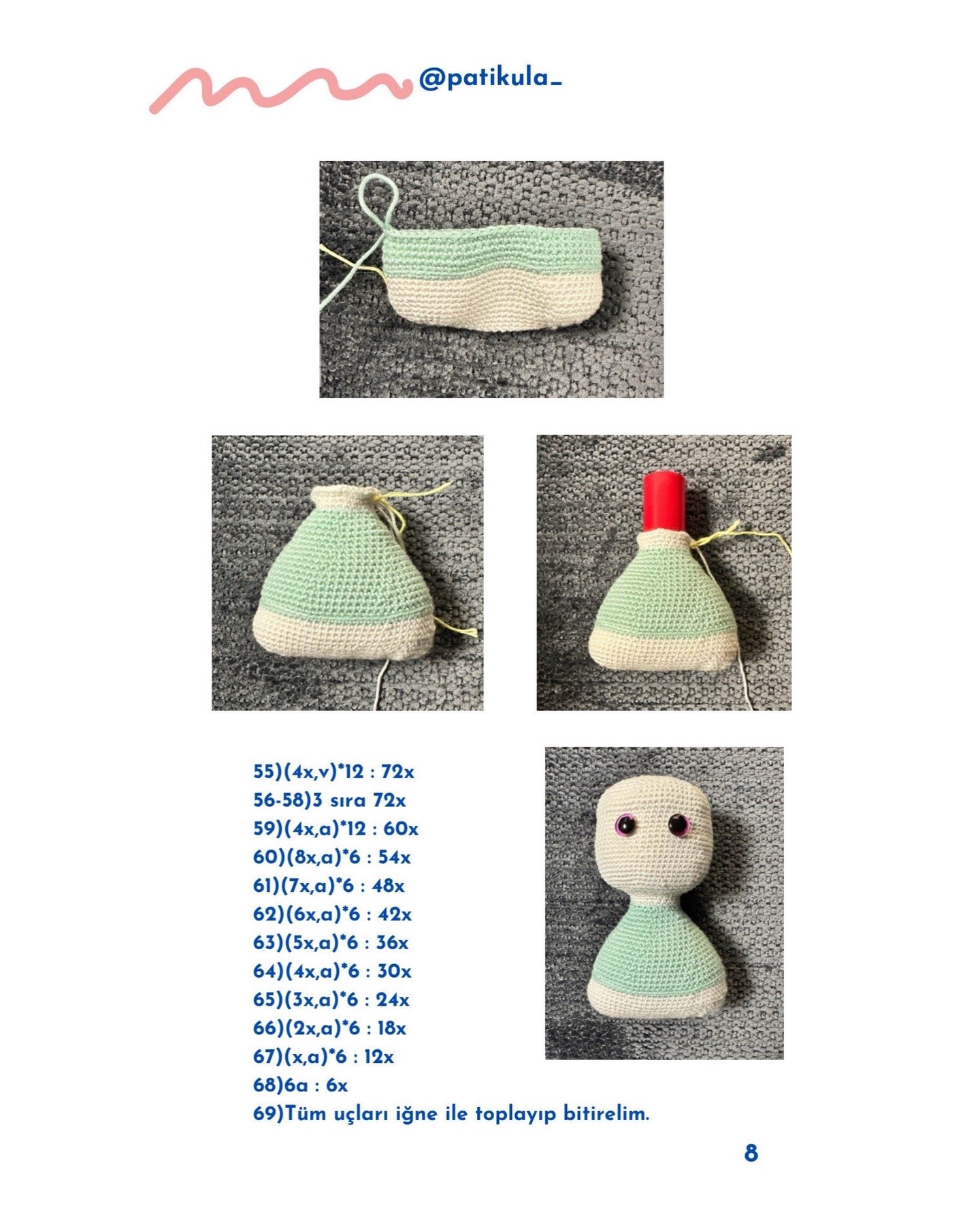 Ücretsiz Sevimli Tavşan Amigurumi Yapımı