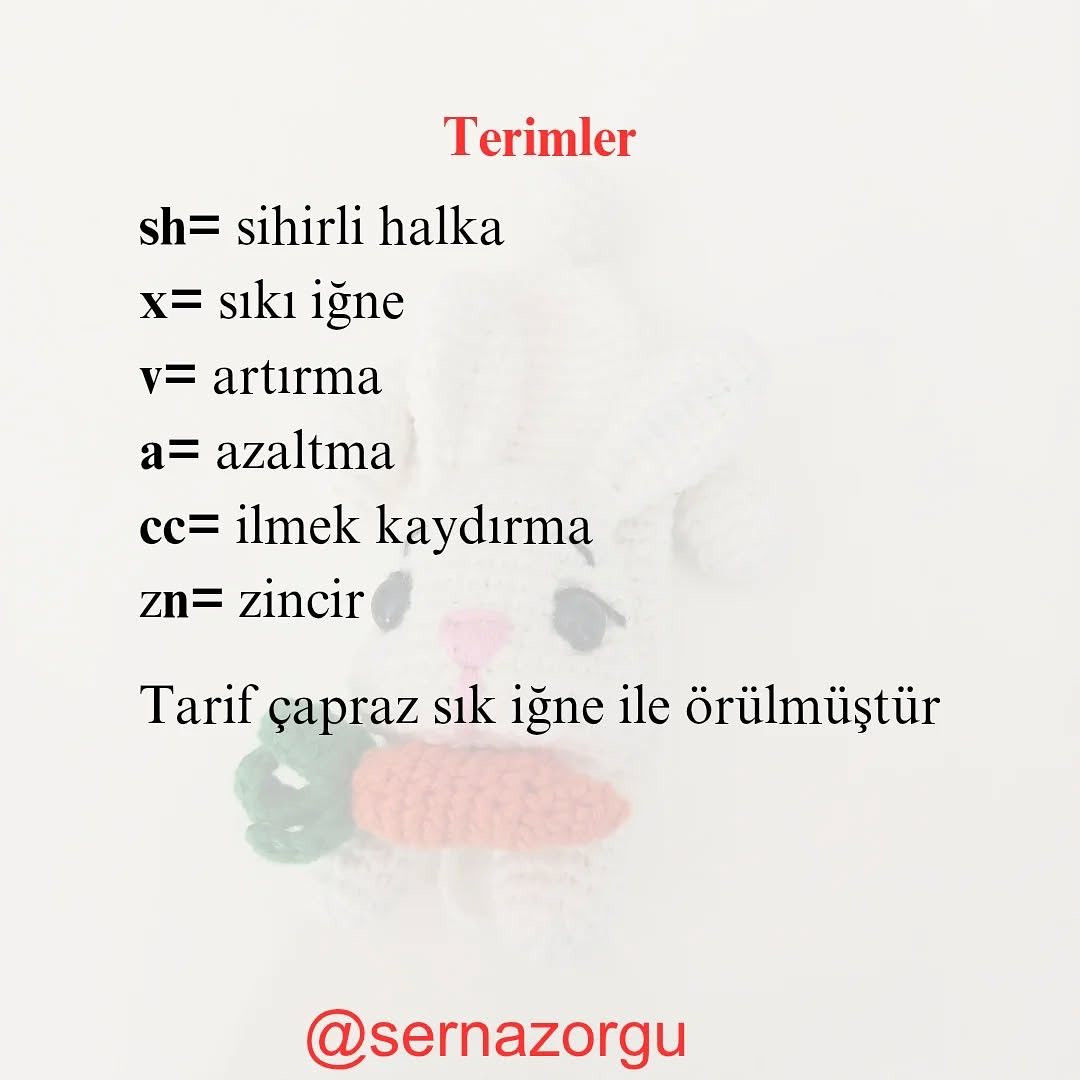 Ücretsiz Sevimli Tavşan Anahtarlık Tarifi