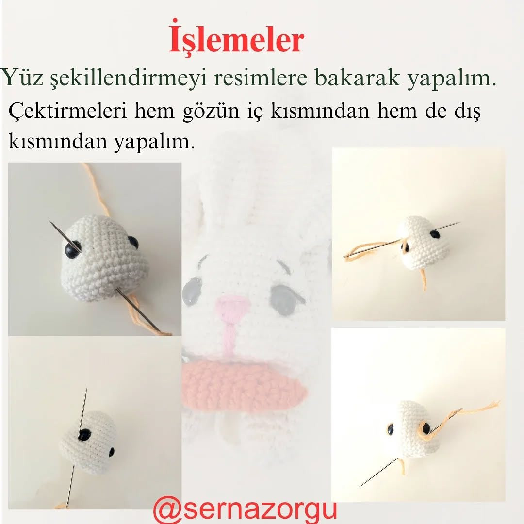 Ücretsiz Sevimli Tavşan Anahtarlık Tarifi
