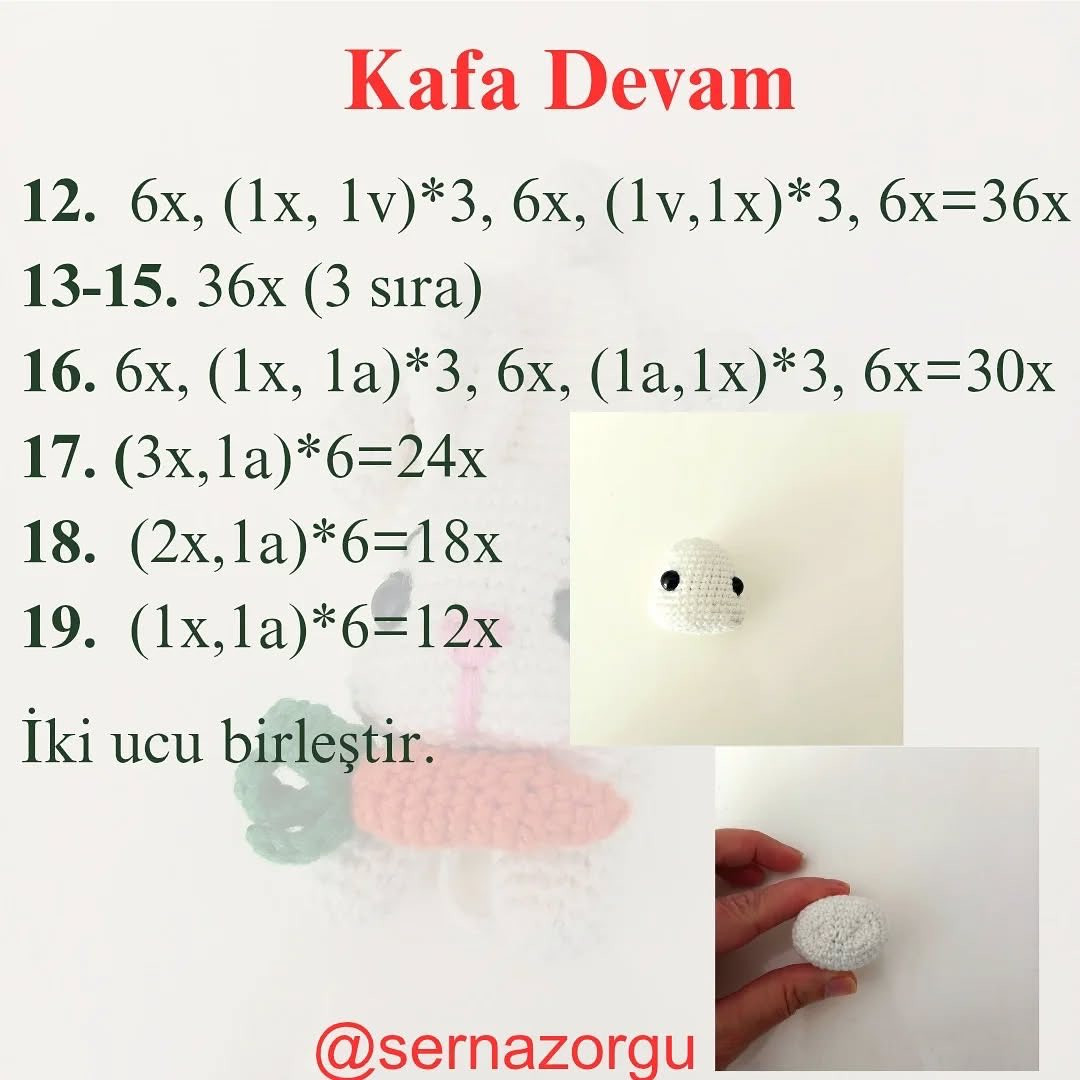 Ücretsiz Sevimli Tavşan Anahtarlık Tarifi