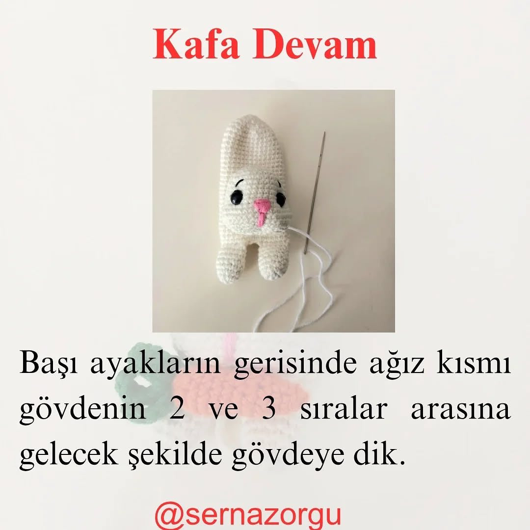 Ücretsiz Sevimli Tavşan Anahtarlık Tarifi