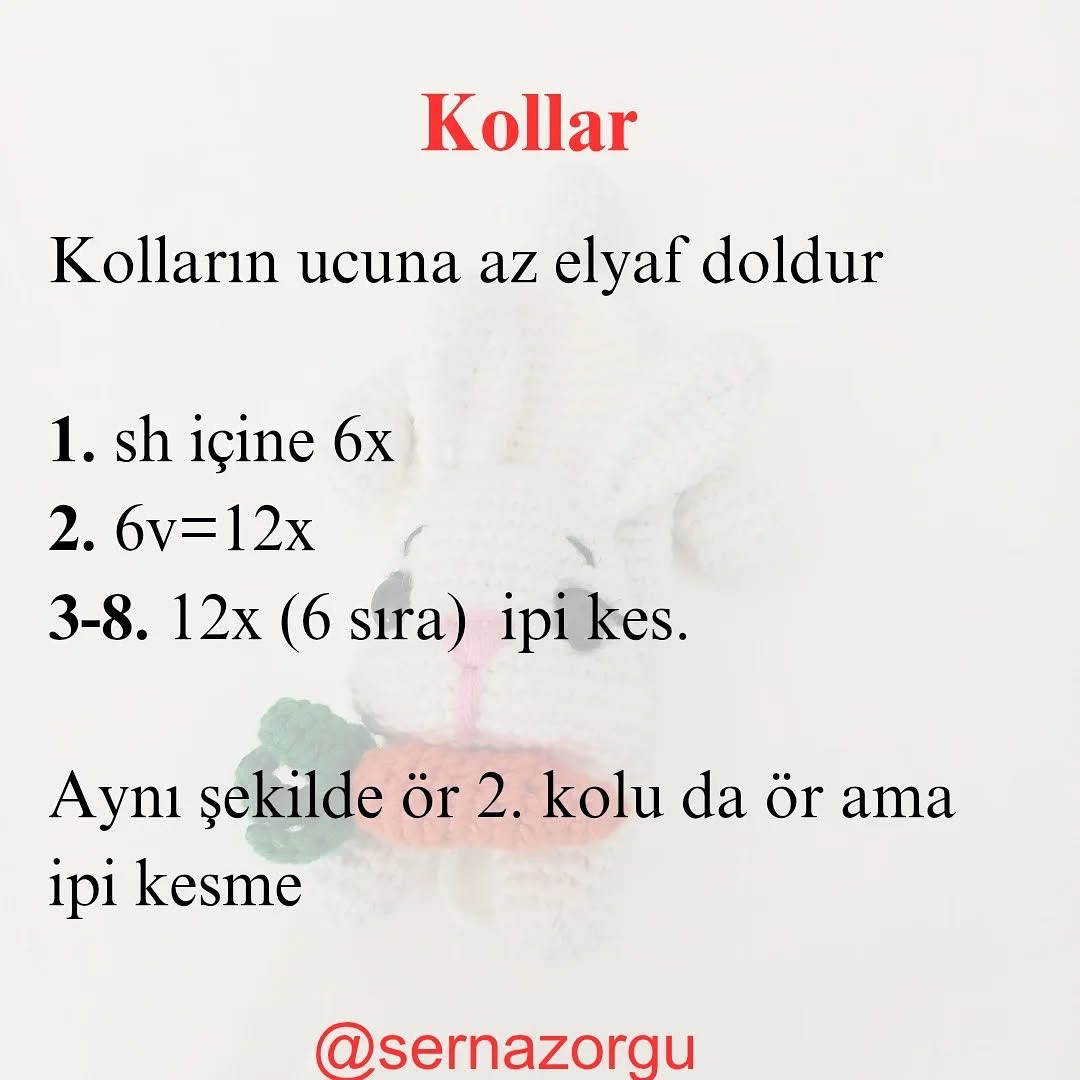 Ücretsiz Sevimli Tavşan Anahtarlık Tarifi