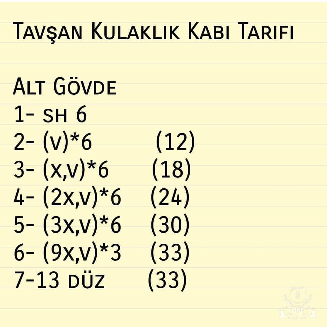 Ücretsiz Tavşan Kulaklık Kabı Tığ İşi Tarifi