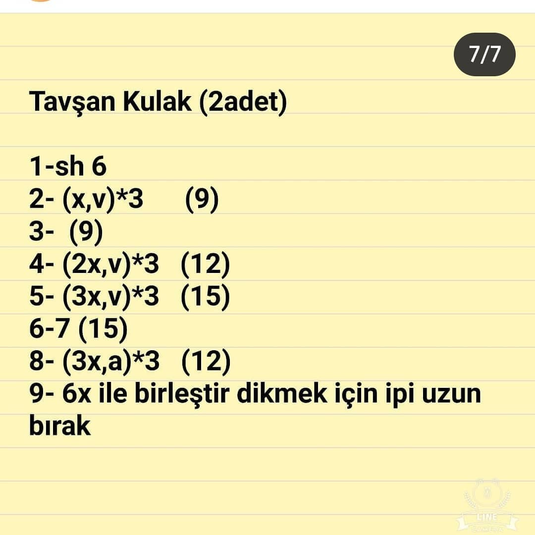 Ücretsiz Tavşan Kulaklık Kabı Tığ İşi Tarifi