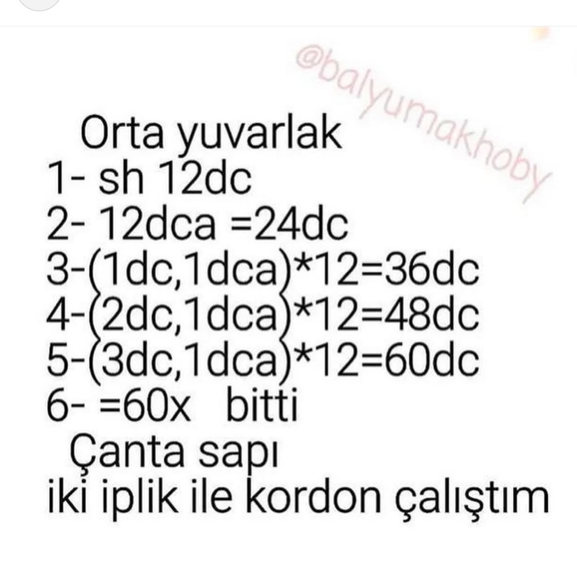 Ücretsiz Tavşanlı Çanta Tığ İşi Tarifi