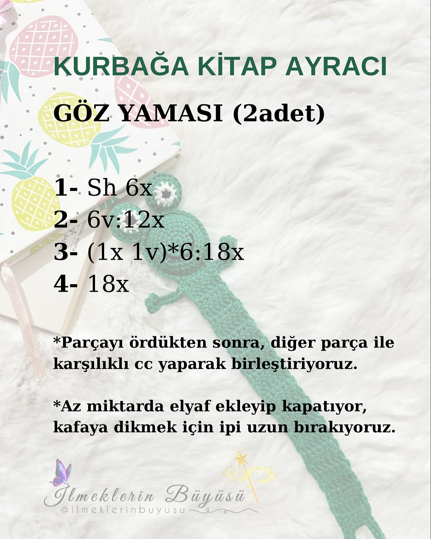 Ücretsiz Tavşanlı Saç Bandı Örgü Şeması