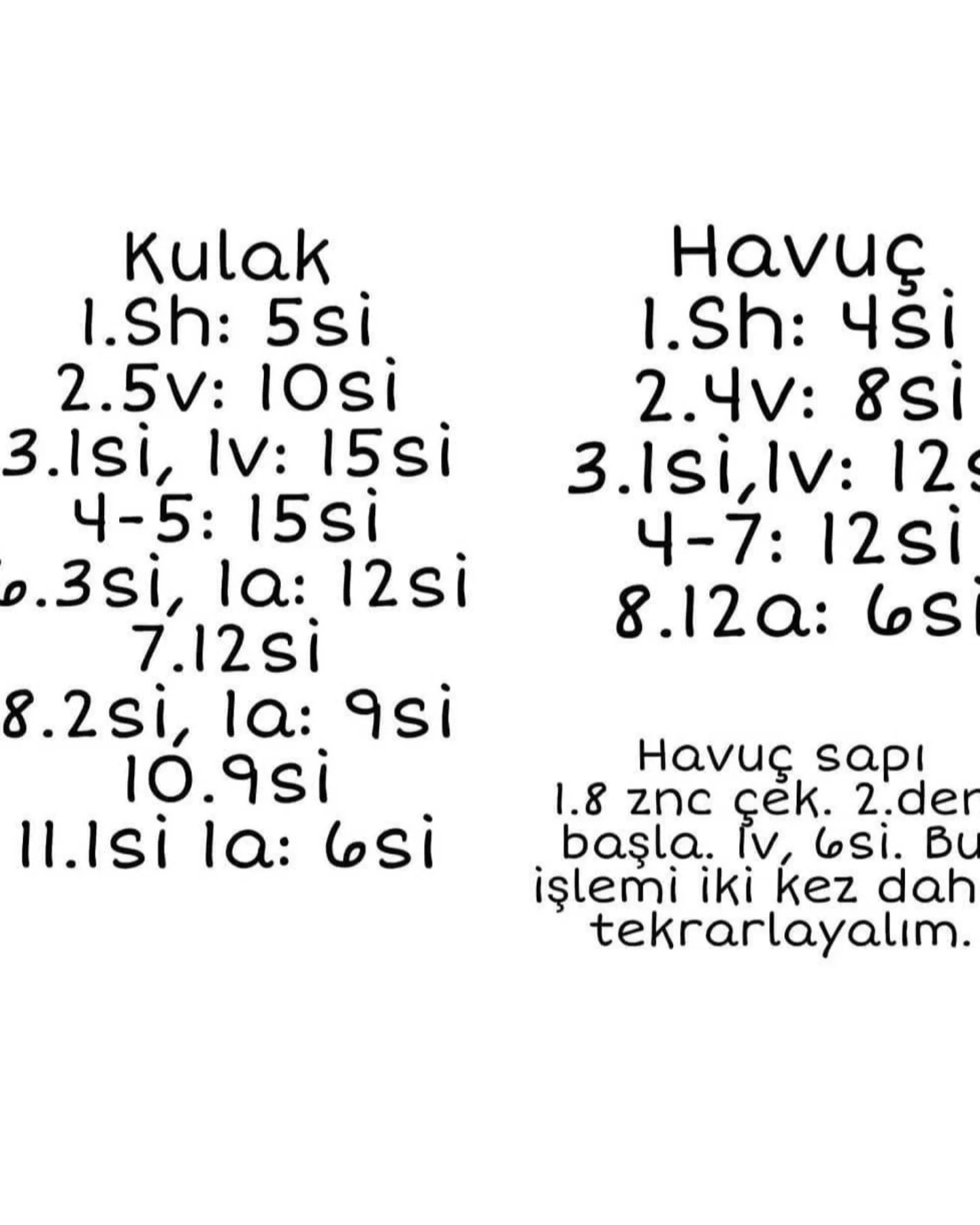 Ücretsiz Tavşanlı Saç Bandı Örgü Şeması