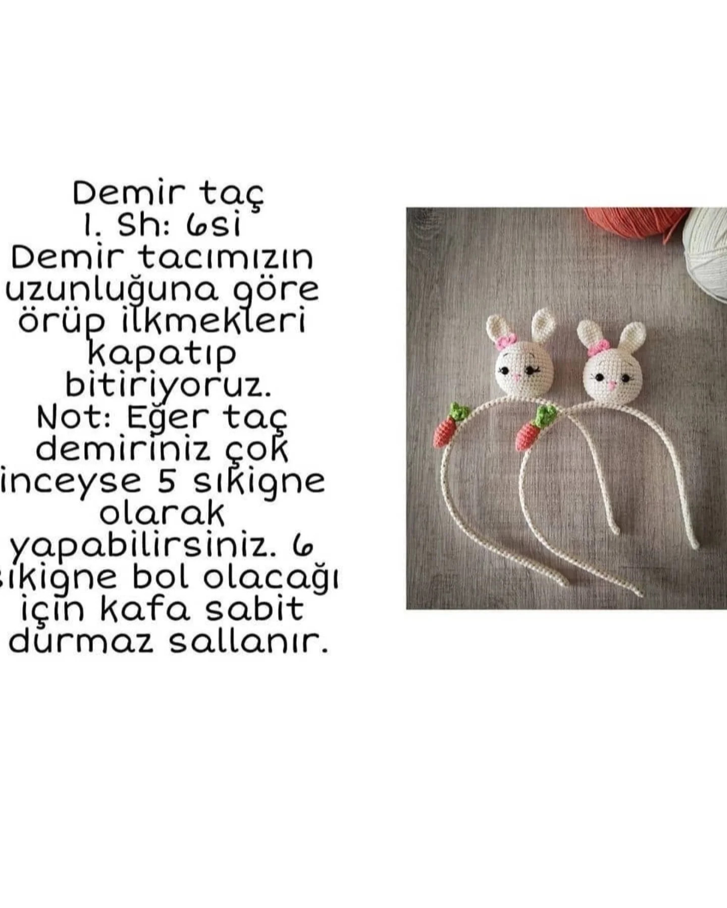 Ücretsiz Tavşanlı Saç Bandı Örgü Şeması