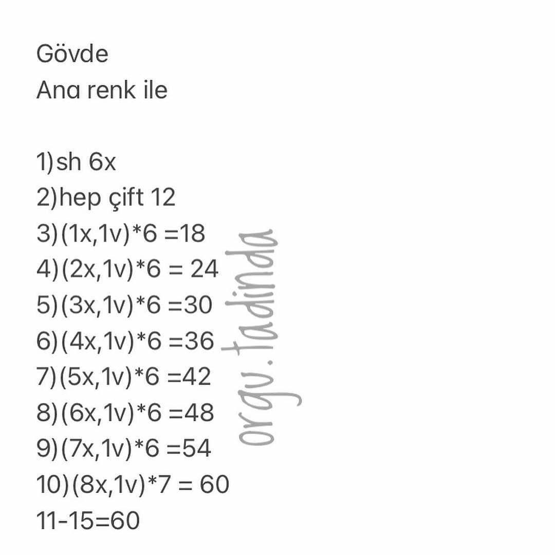 Ücretsiz Tığ İşi Ayıcık Tarifi - 2. Bölüm