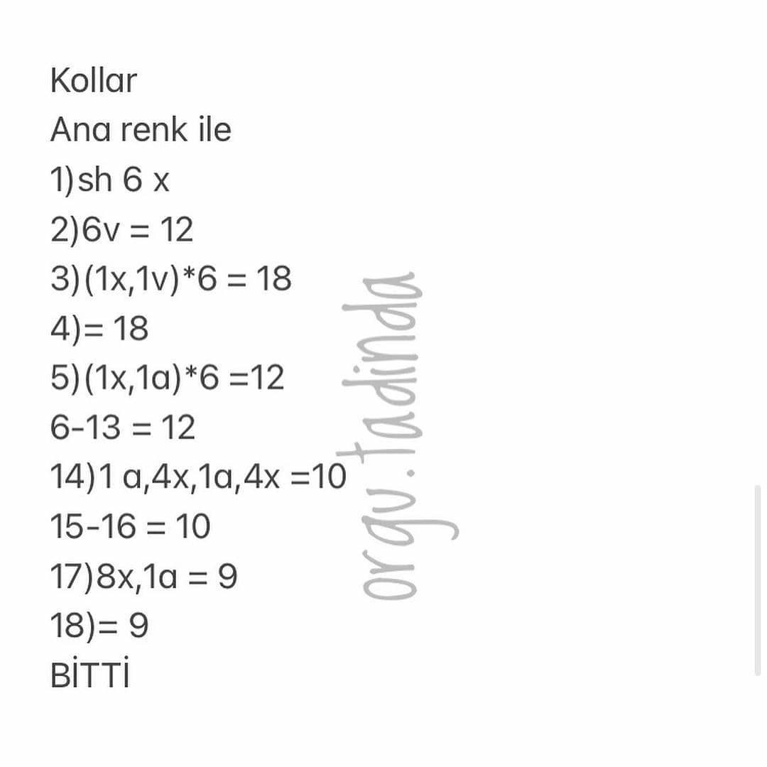 Ücretsiz Tığ İşi Ayıcık Tarifi - 2. Bölüm