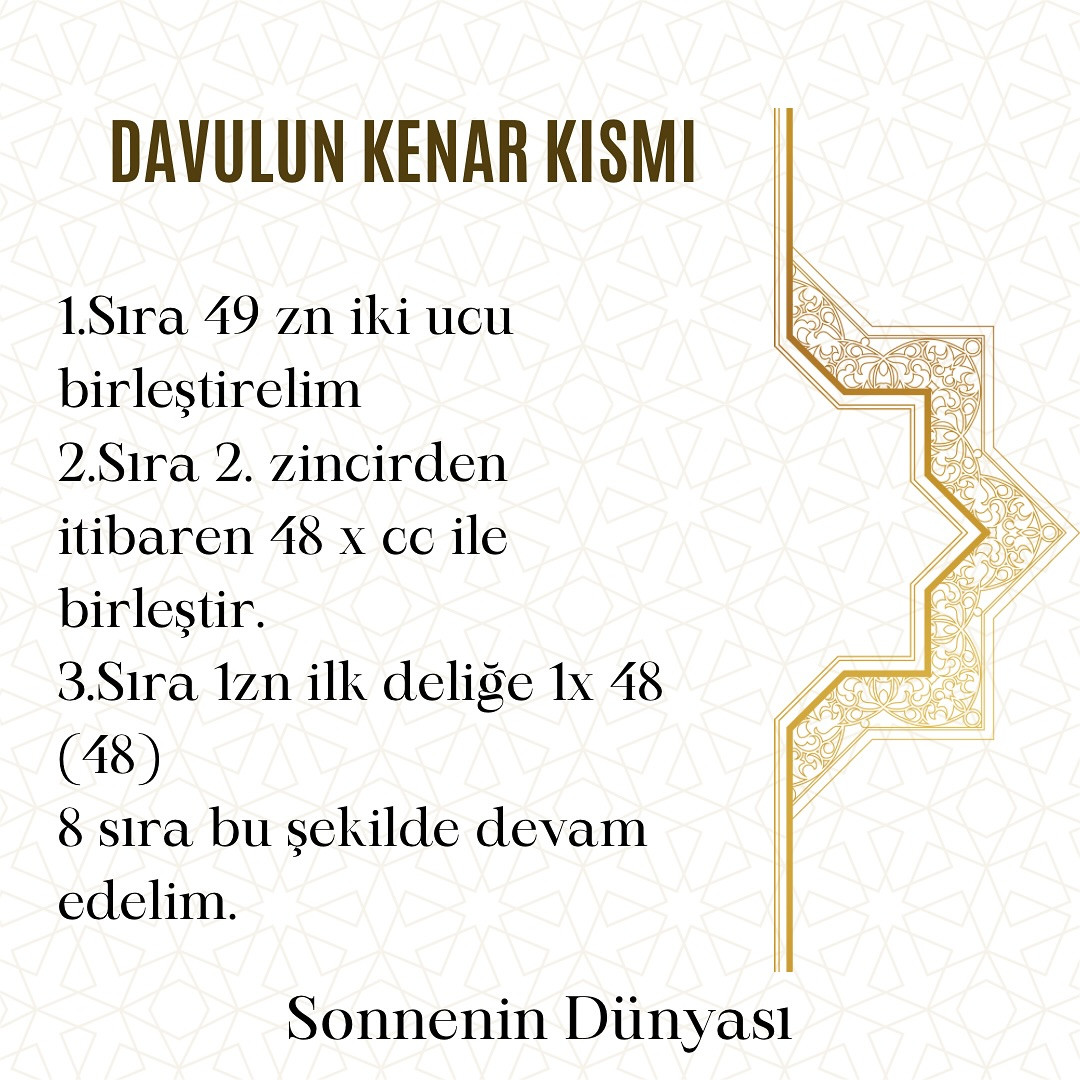 Ücretsiz Tığ işi Davul Şeması
