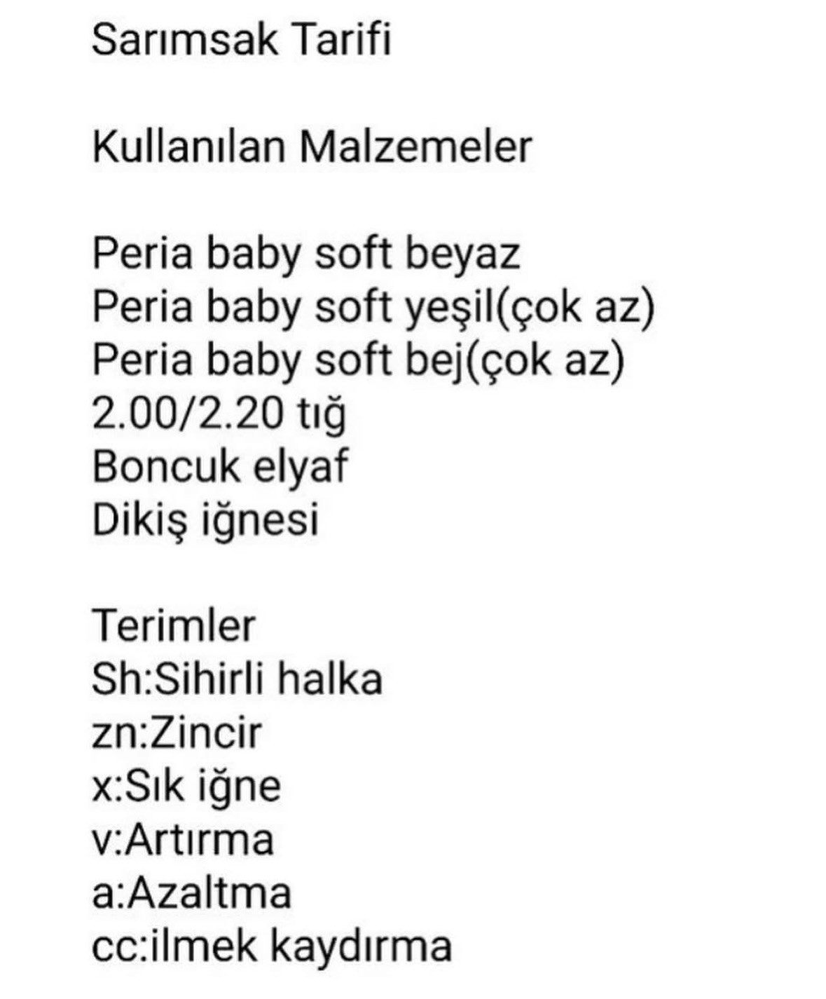 Ücretsiz Tığ İşi Sarımsak Tarifi