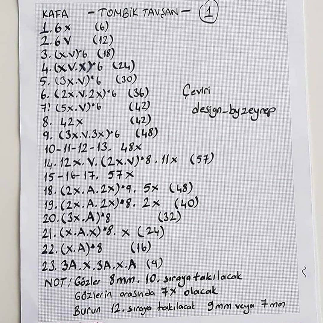 Ücretsiz Tığ İşi Tavşan Örnekleri