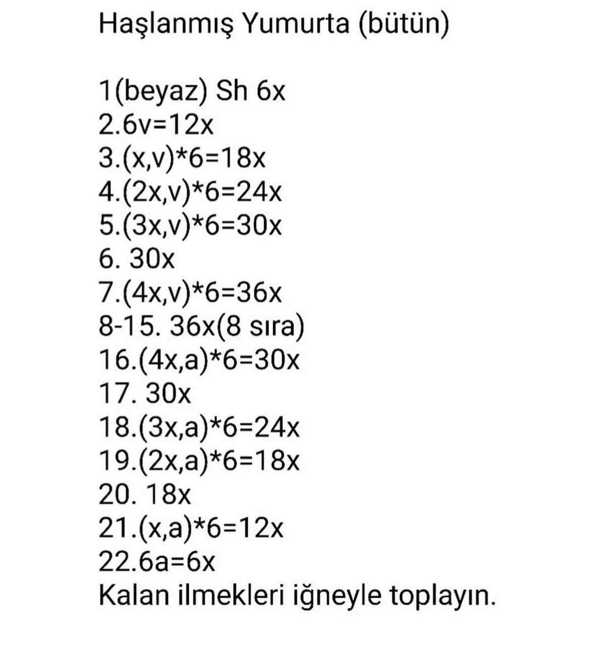 Ücretsiz Tığ İşi Yumurta ve Saçma Sarma Tarifi