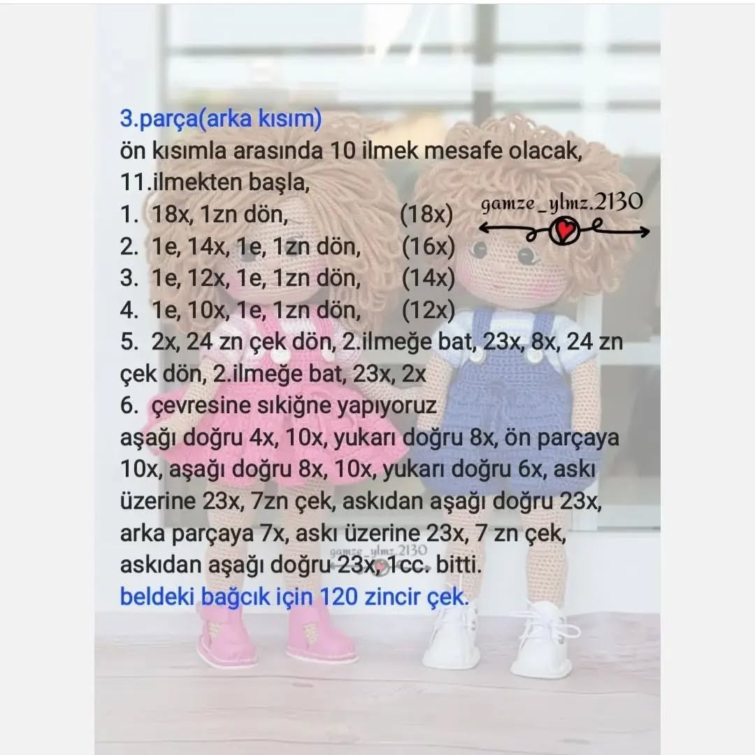 Ücretsiz Tunus ve Tunay Bebekler Tığ işi Şeması
