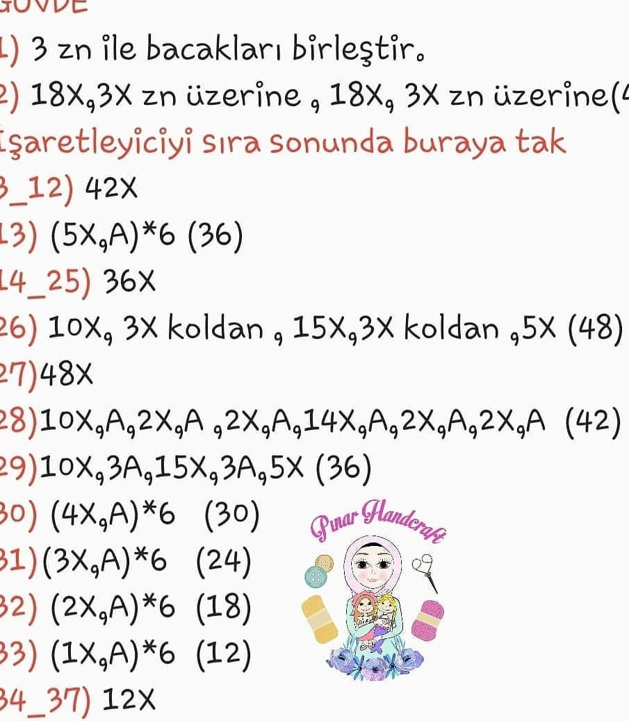 Ücretsiz Unicorn Kız Bebekler Tığ İşi Anlatımı