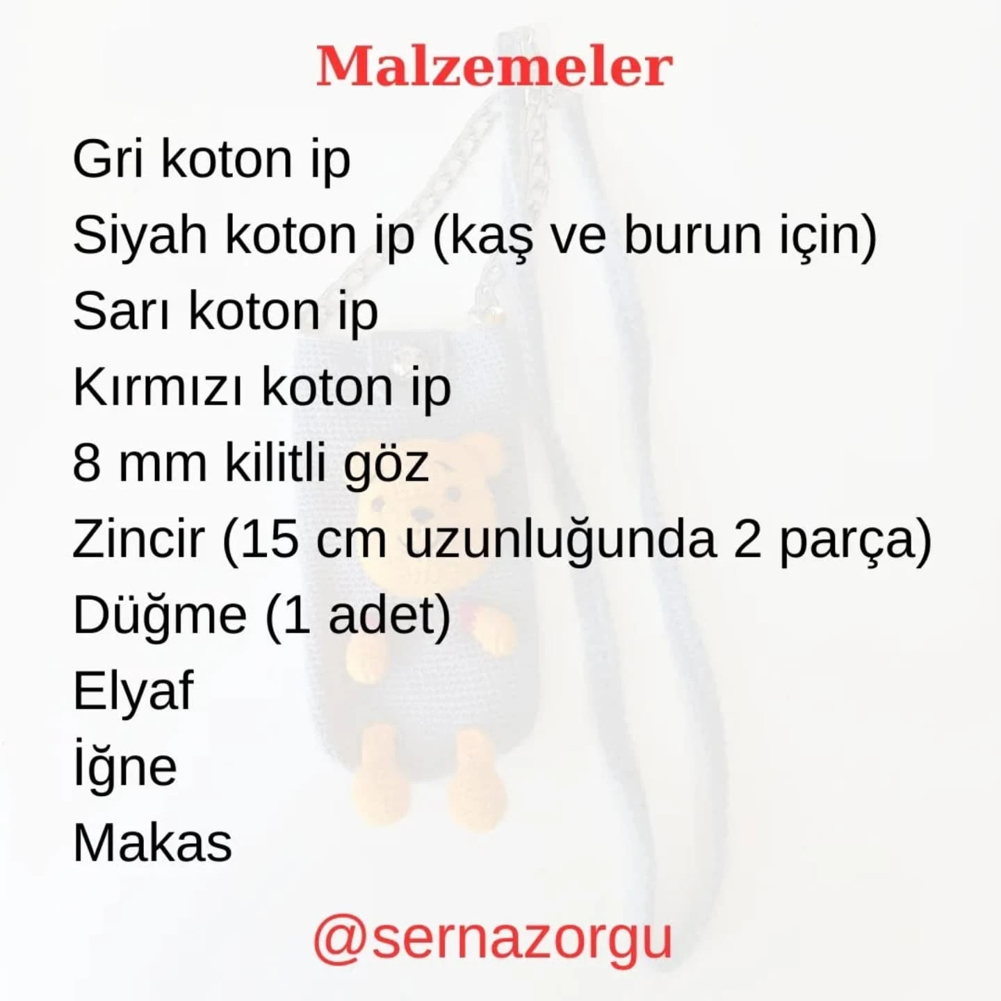 Ücretsiz Winnie Telefon Çantası Tığ İşi Tarifi