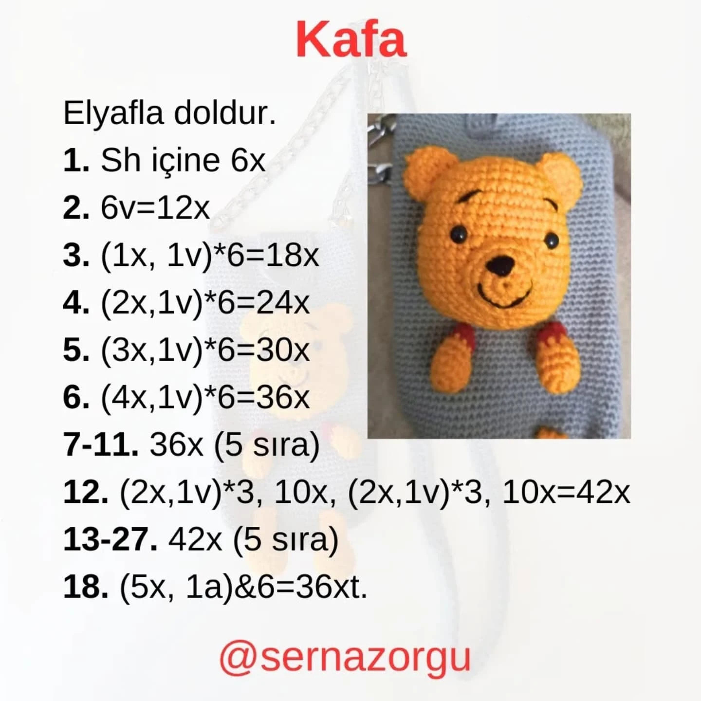 Ücretsiz Winnie Telefon Çantası Tığ İşi Tarifi