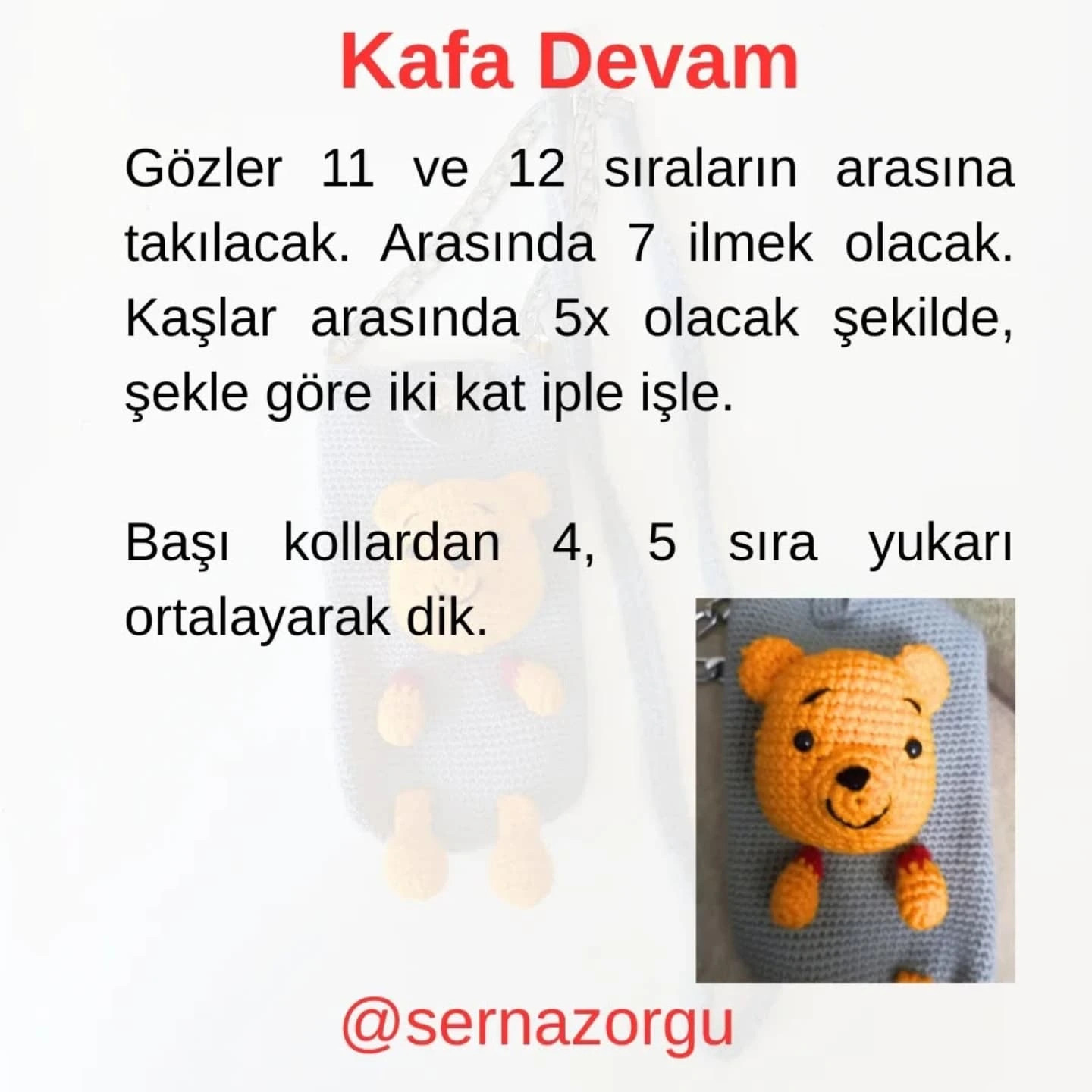 Ücretsiz Winnie Telefon Çantası Tığ İşi Tarifi