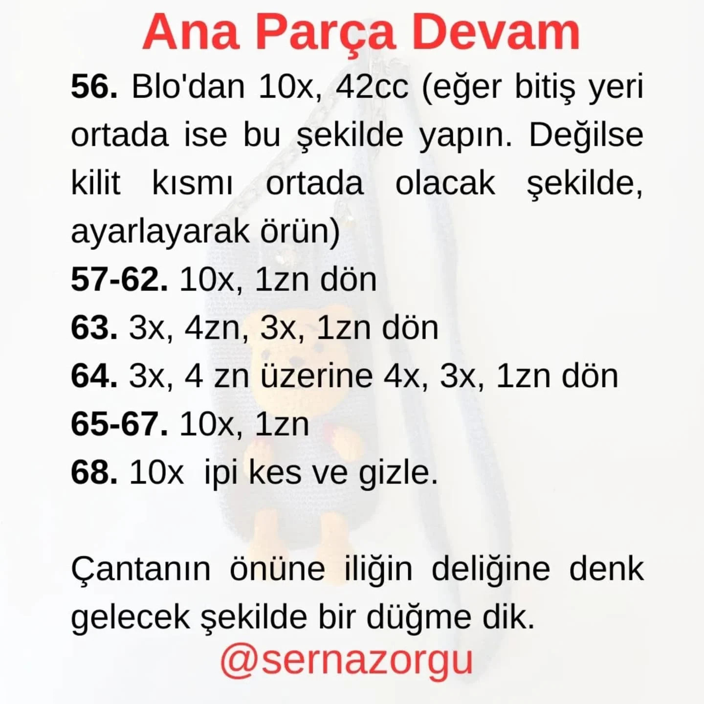 Ücretsiz Winnie Telefon Çantası Tığ İşi Tarifi