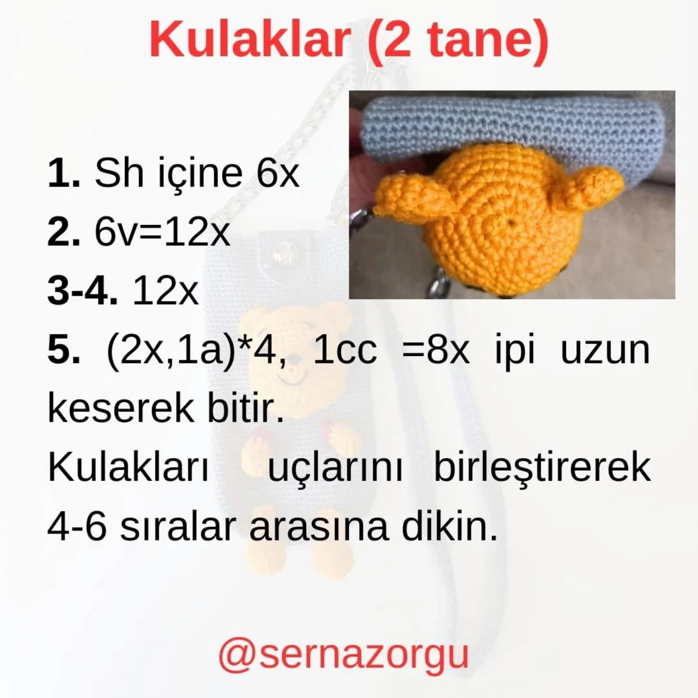 Ücretsiz Winnie Telefon Çantası Tığ İşi Tarifi