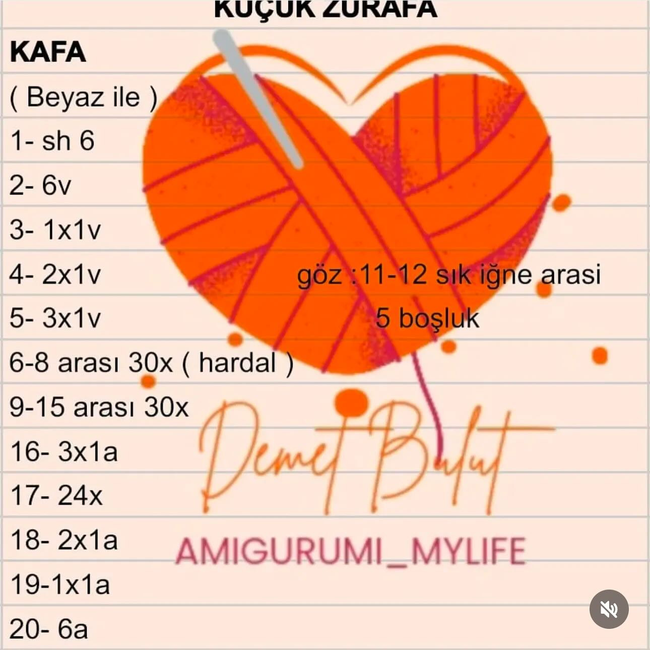 Ücretsiz Zürafa Amigurumi Tarifi