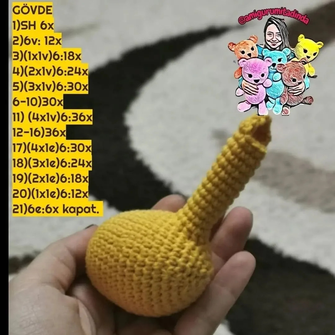 Ücretsiz Zürafa Amigurumi Yapımı