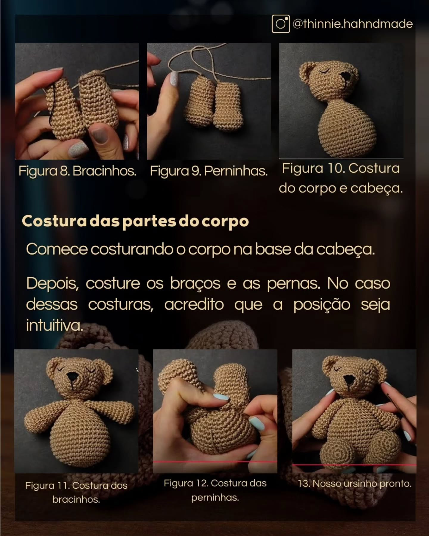Ursinho de crochê para iniciantes: receita gratuita