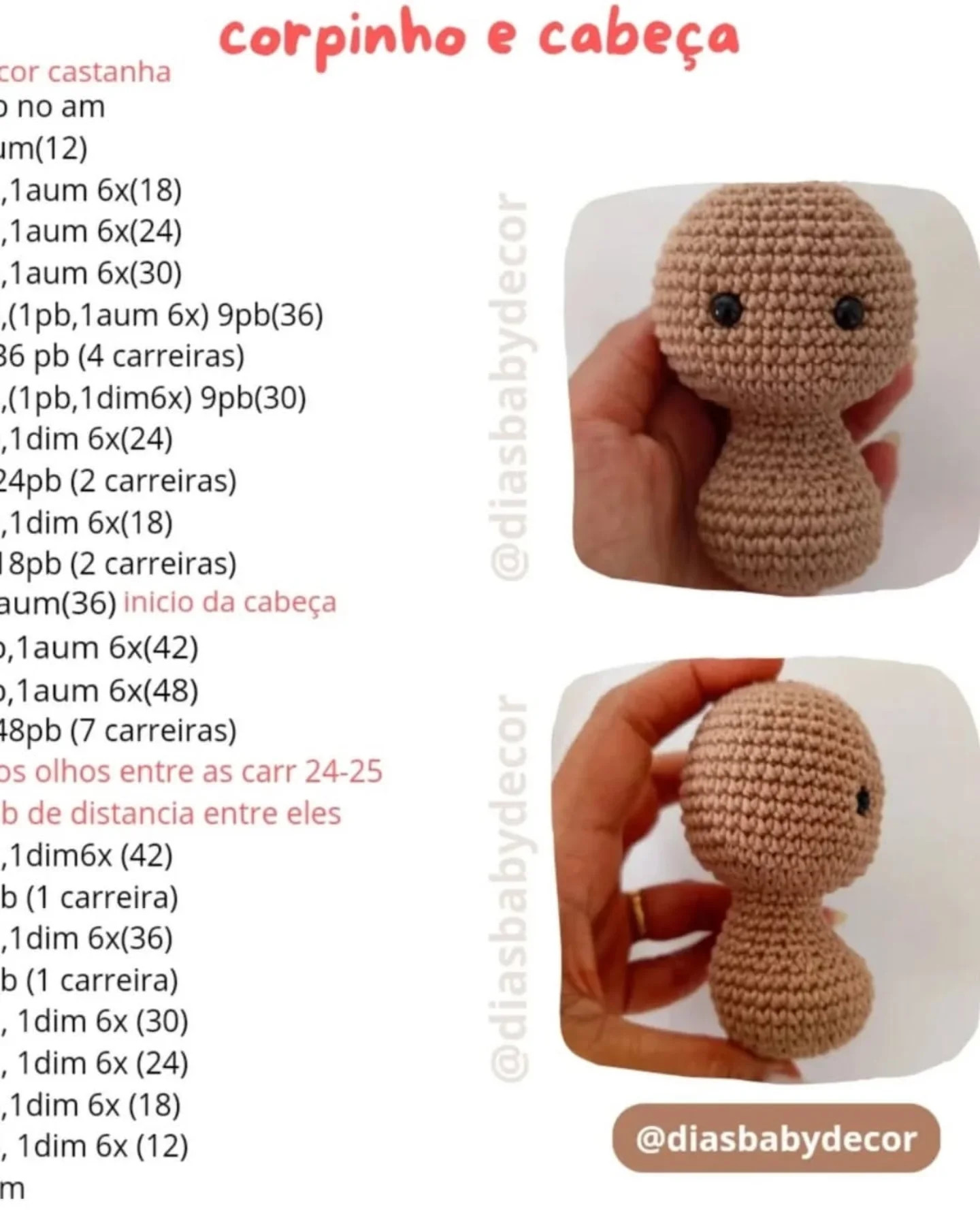 Ursinho de Natal em crochê: Gráfico gratuito!