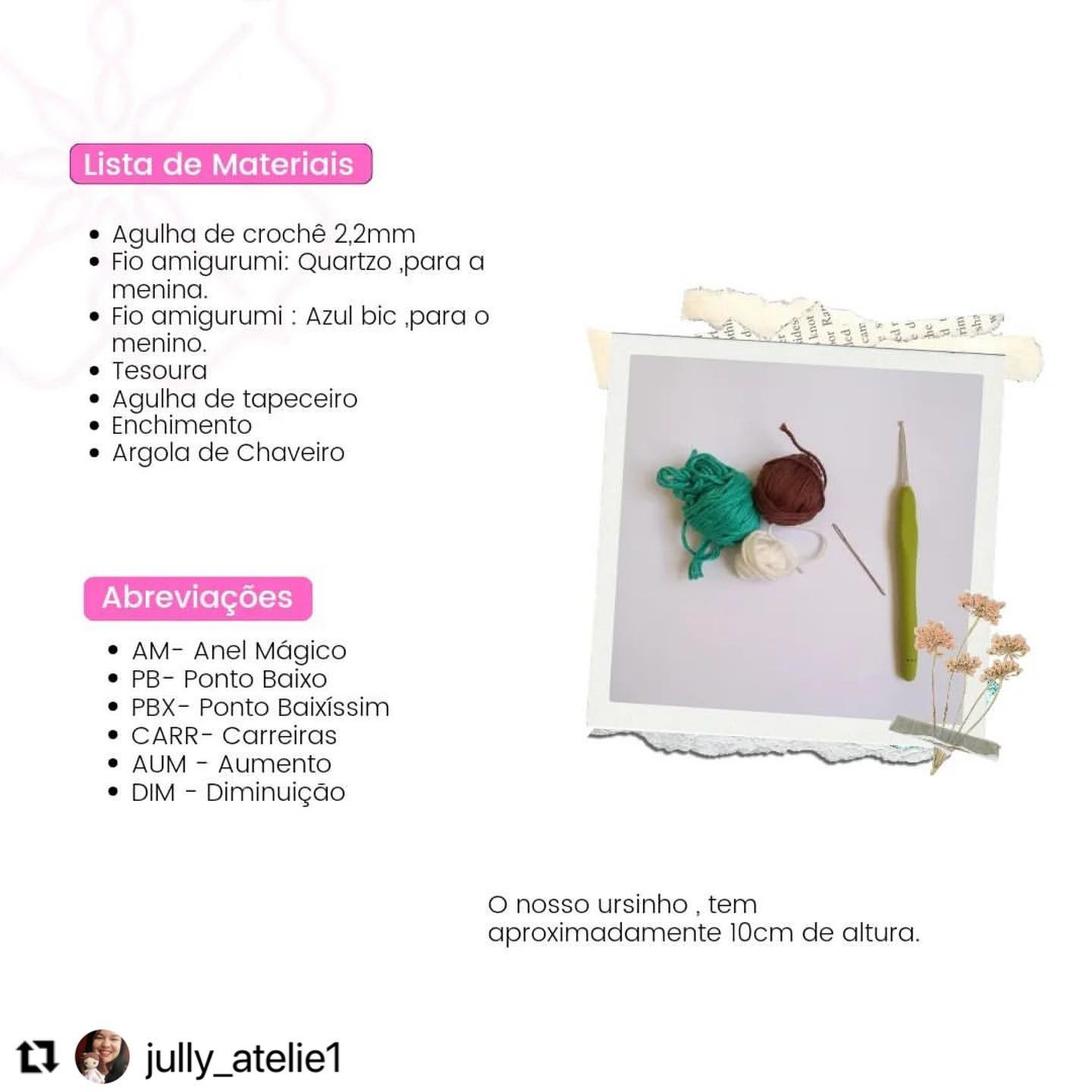 Ursinho Lovely Runner: Gráfico de amigurumi de chaveiro em formato de ursinho com coração.