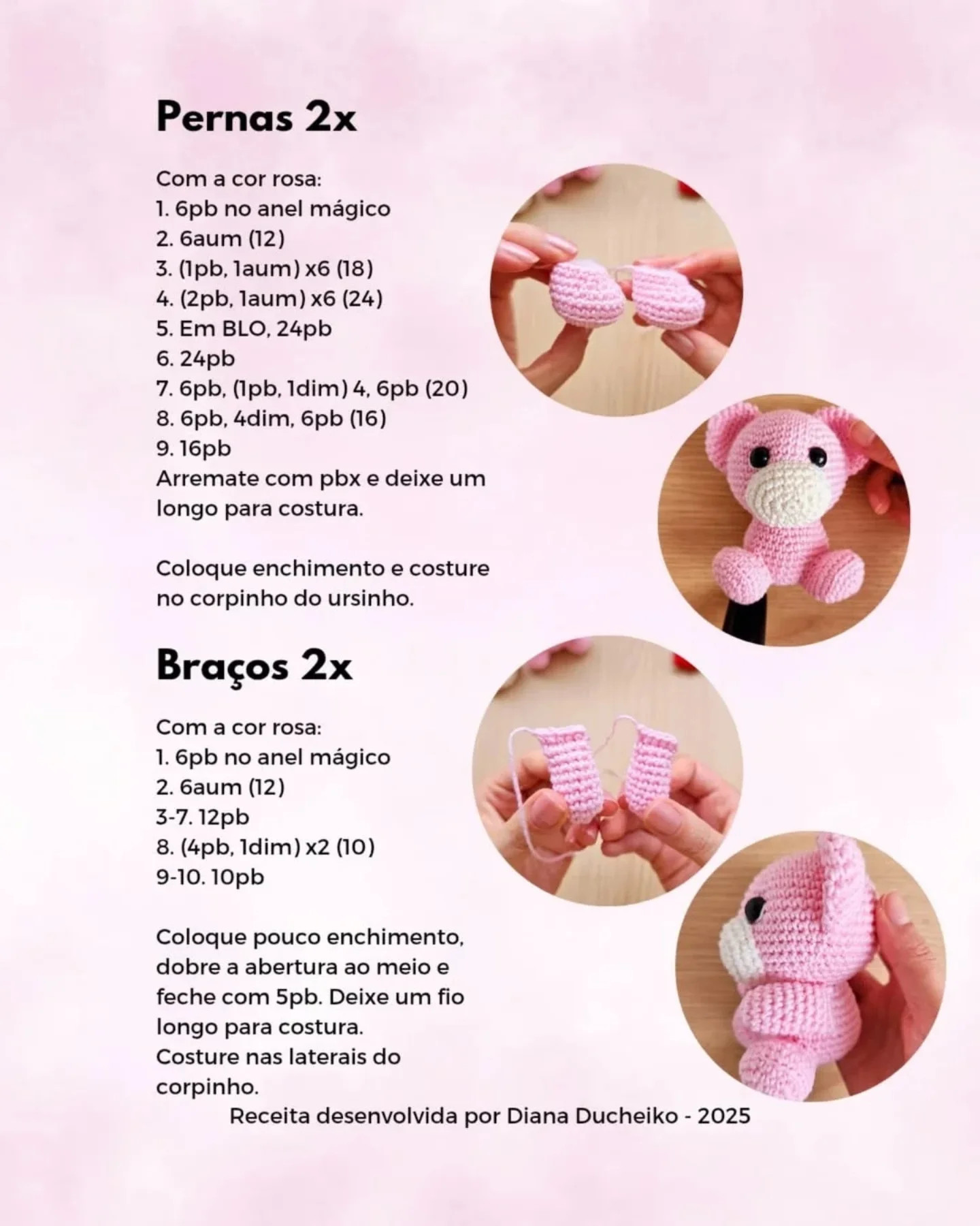 Ursinho Slim: Gráfico de Crochê Grátis!