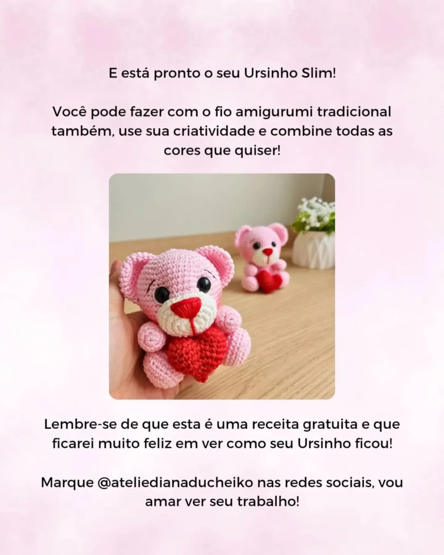 Ursinho Slim: Gráfico de Crochê Grátis!