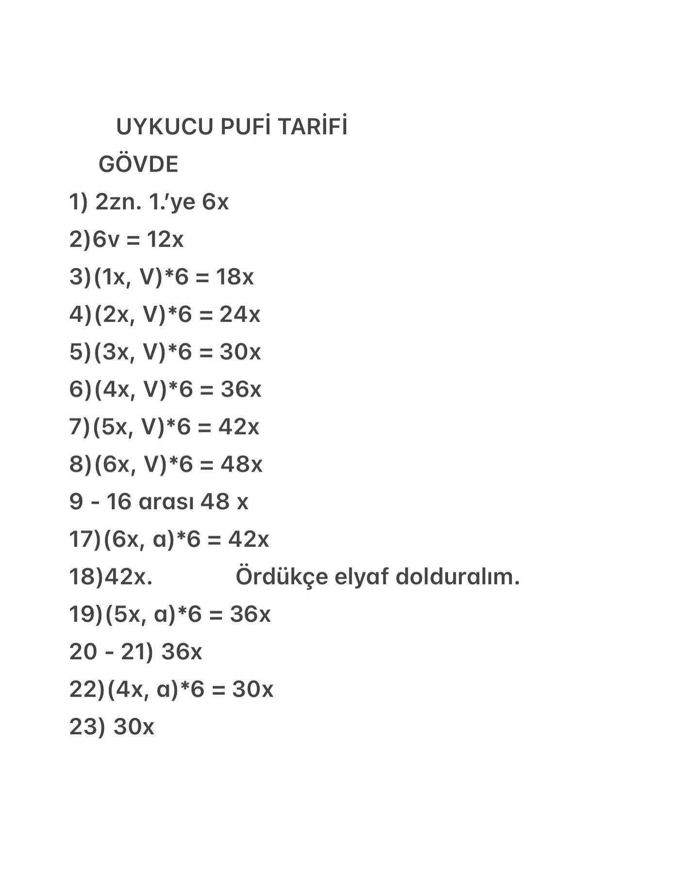 Uykucu Puf Köpük Şişle Örgü Tarifi: 2. Bölüm