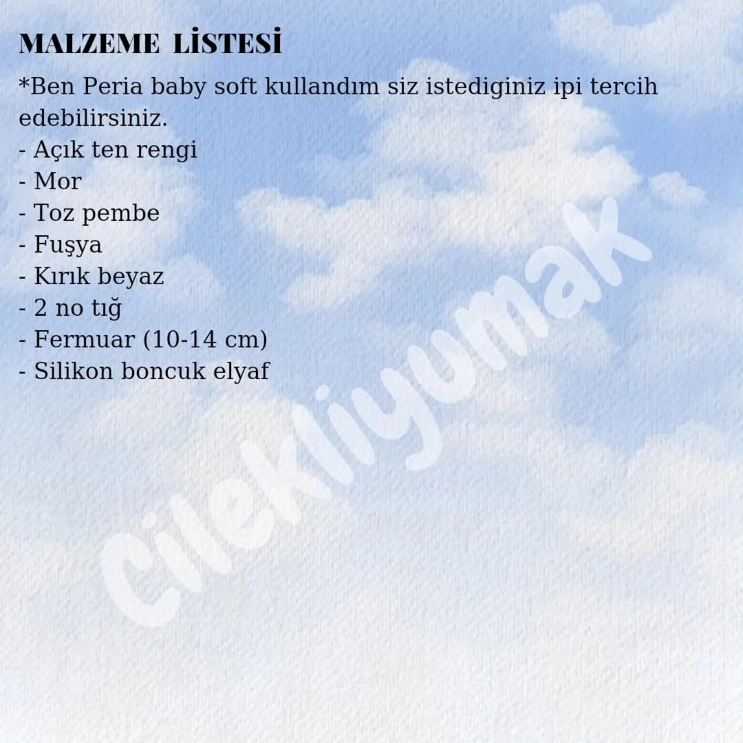 UYKUYA DALAN KEDİCİK AMİGURUMİ ŞEMASI