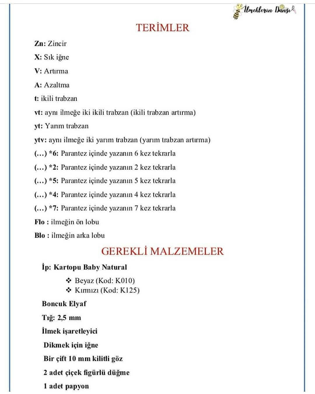 Uzun Kulaklı Örgü Tavşan Şeması