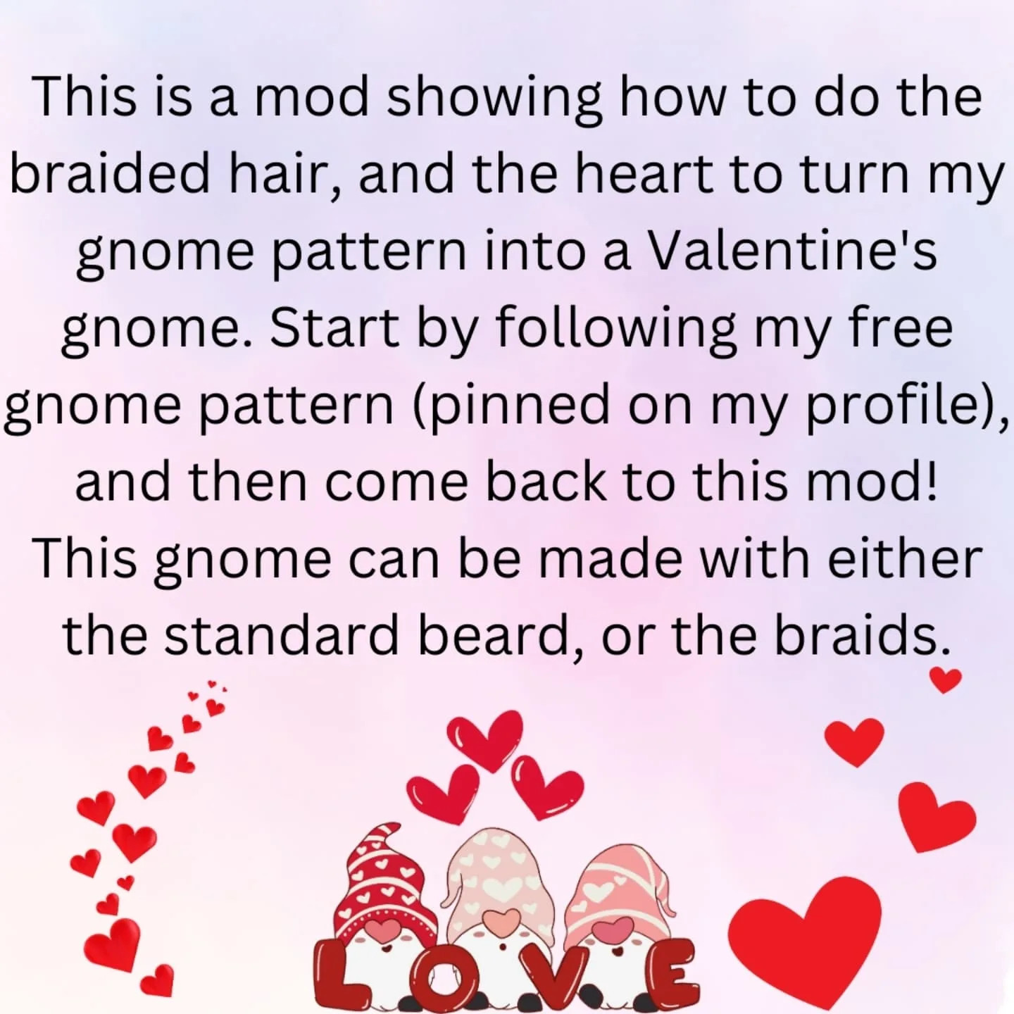 Valentine's Gnome Crochet Pattern