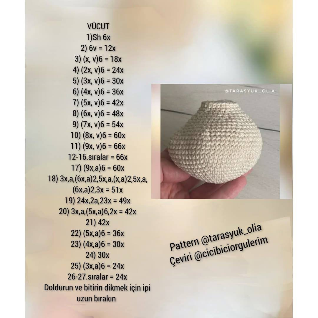 YAVRU ÖRDEKLER AMİGURUMİ ŞEMASI
