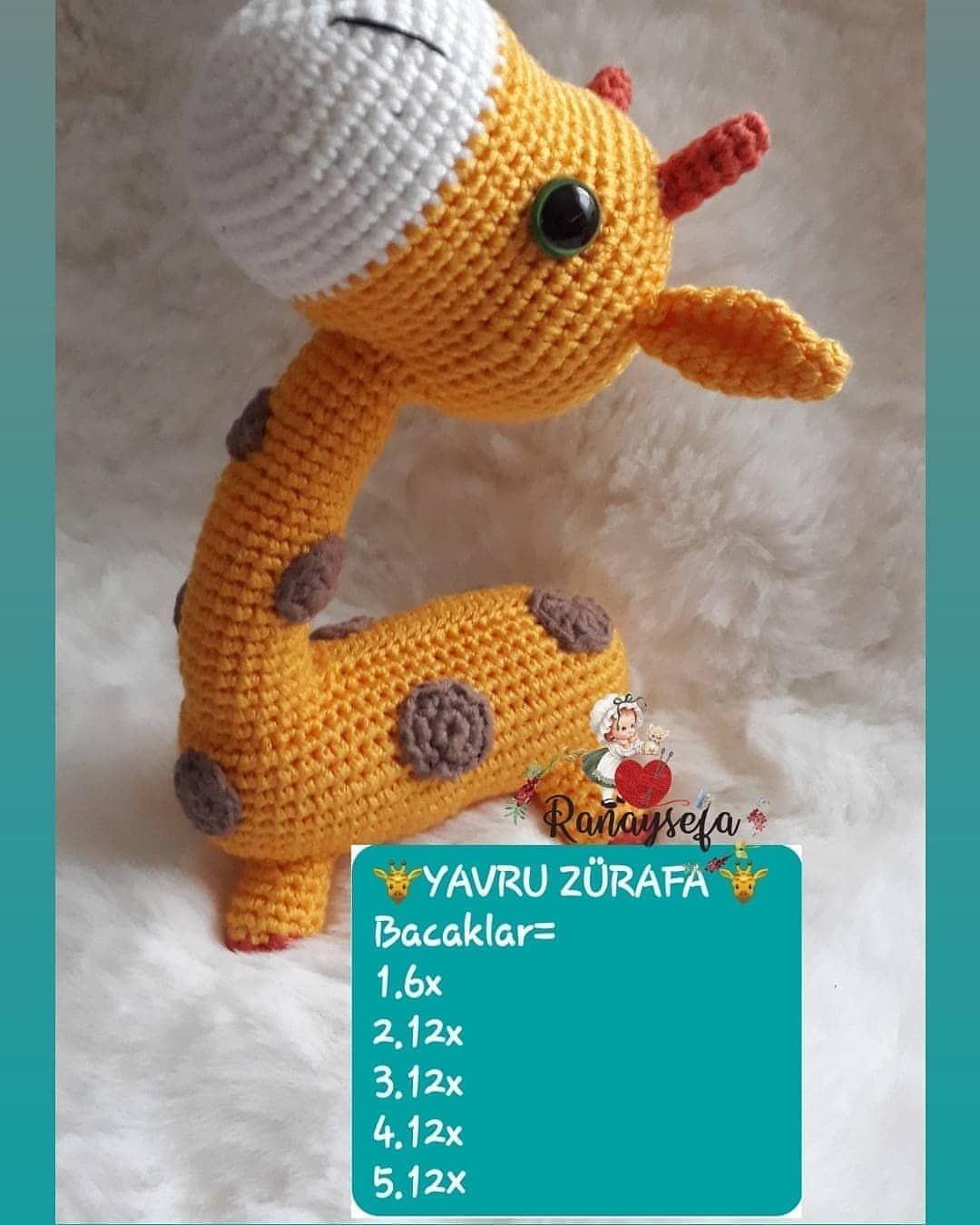 YAVRU ZÜRAFA AMIGURUMİ TARİFİ