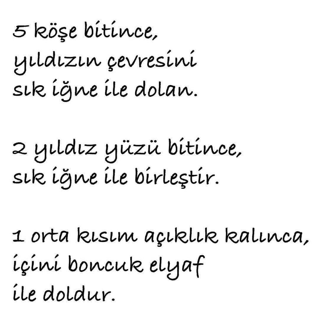 Yıldız Yastık Örgü Şeması: 1. Bölüm
