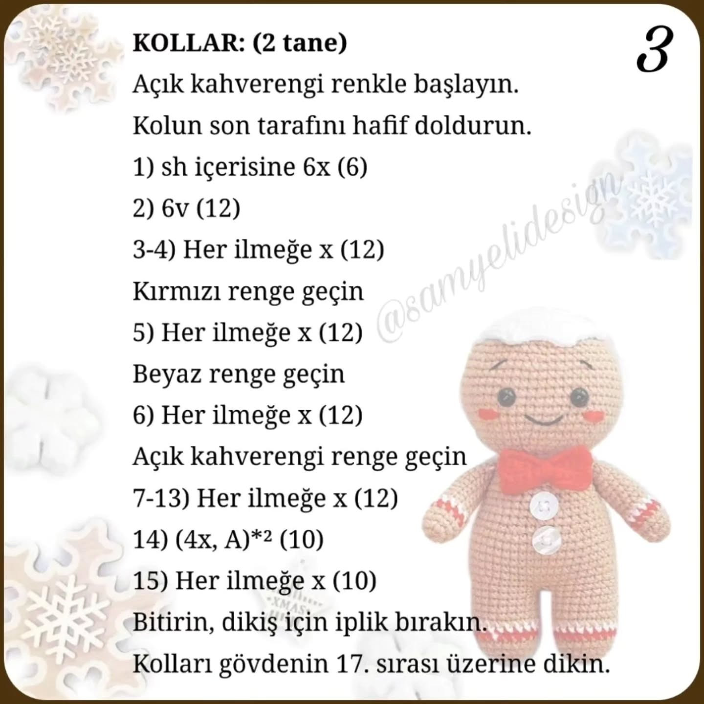 Zencefilli Kurabiye Adam Tığ İşi Şeması