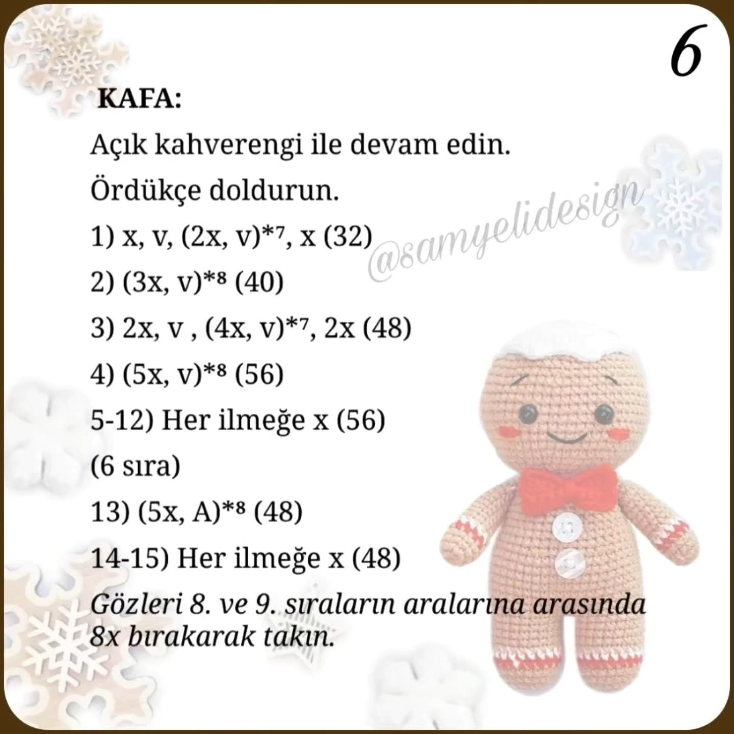 Zencefilli Kurabiye Adam Tığ İşi Şeması