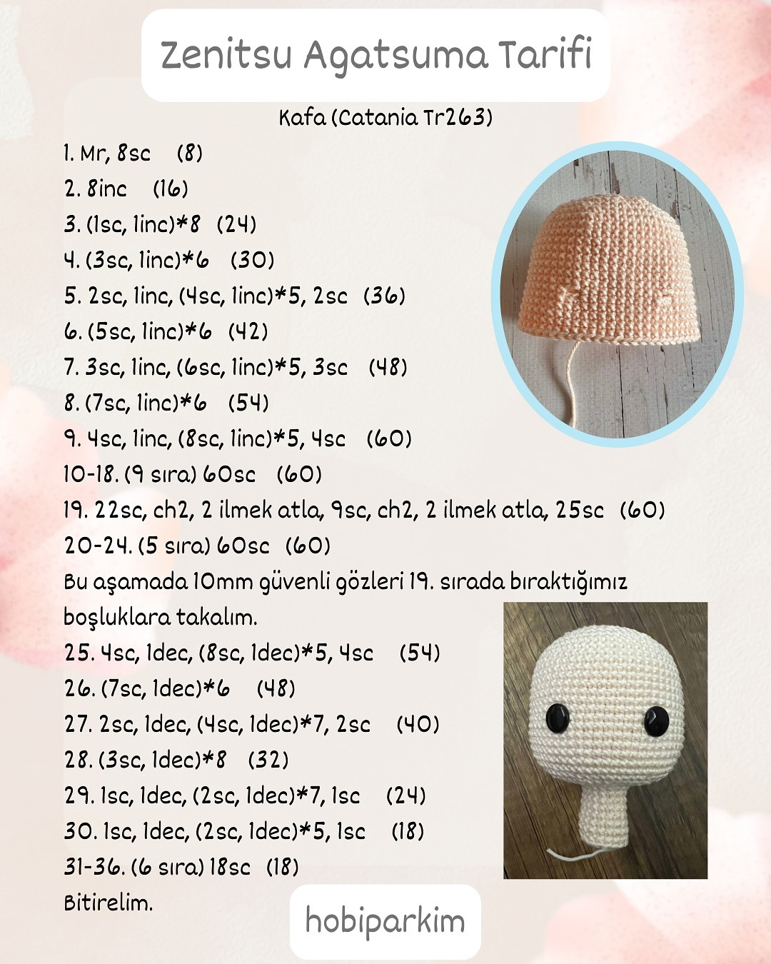 Zenitsu Agatsuma Amigurumi Şeması