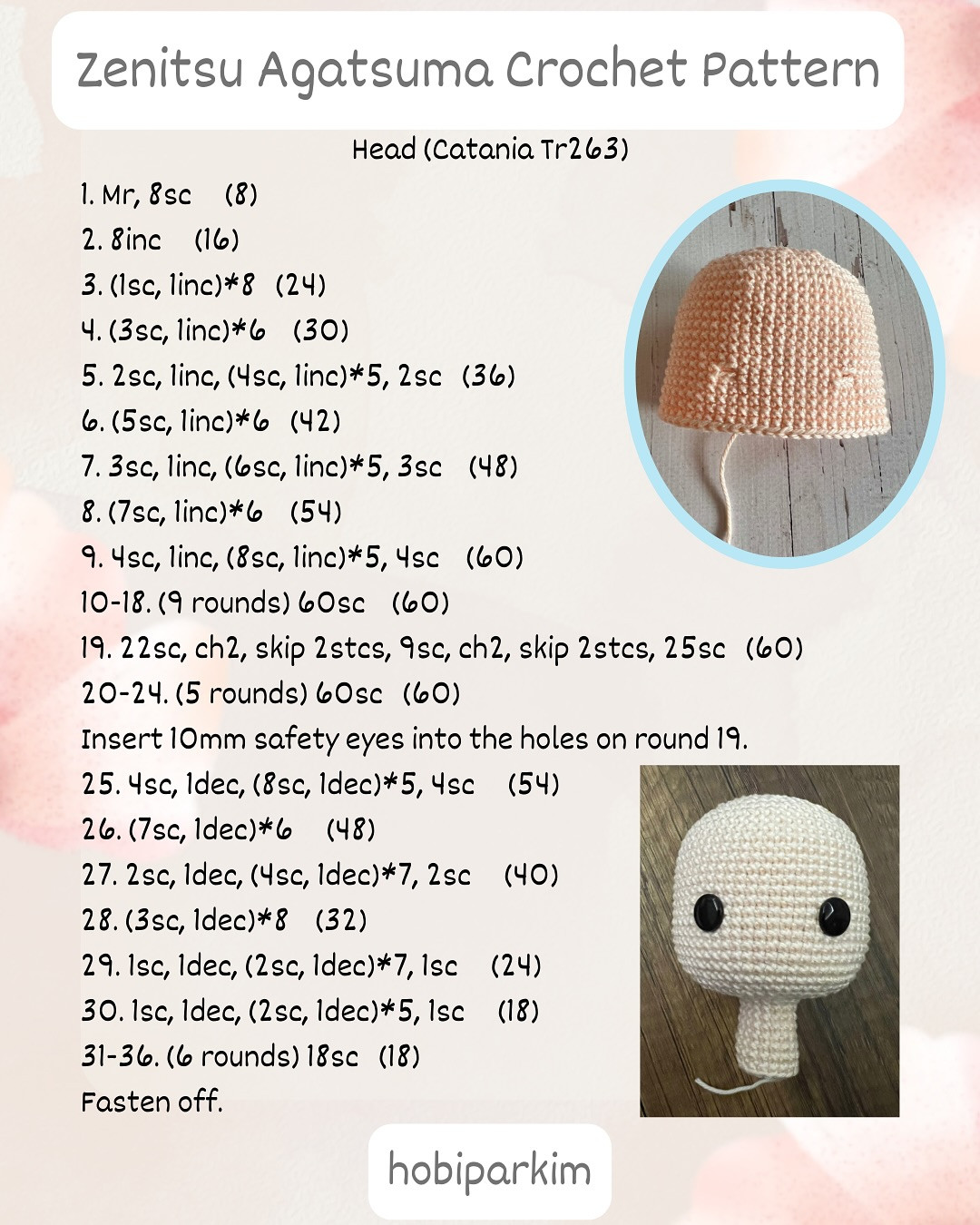 Zenitsu Agatsuma Amigurumi Şeması